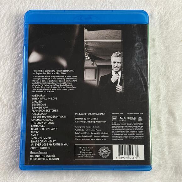 Chris Botti In Boston Blu-ray 2009 Concert Live Symphony Hall Jazz Trumpet - Picture 2 of 6